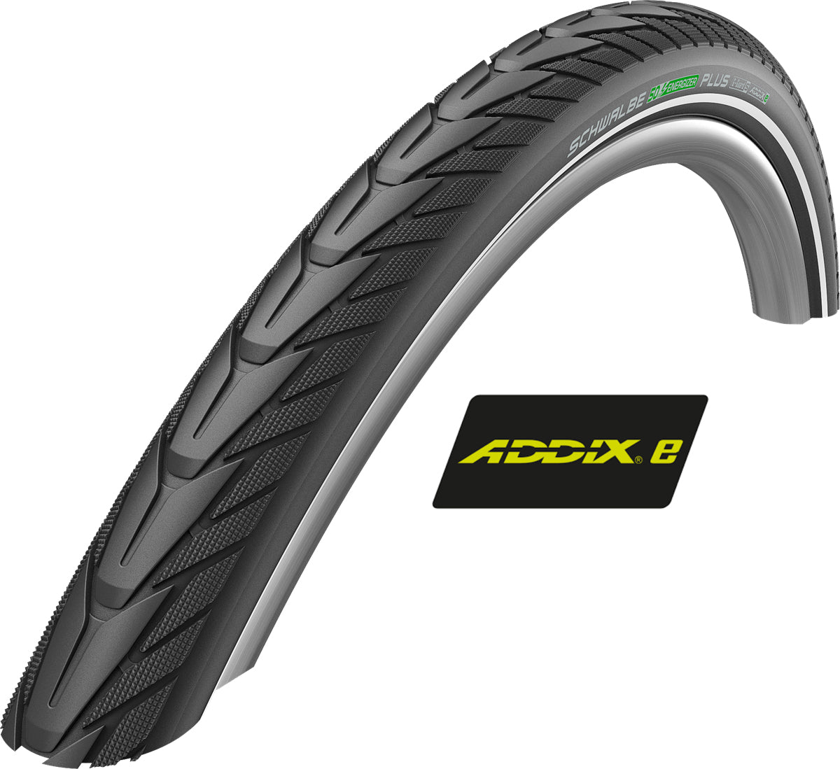 Schwalbe Addix-E Energizer Plus GreenGuard Energizer Compound in Black/Reflex (Wired) - 26 x 1.75"