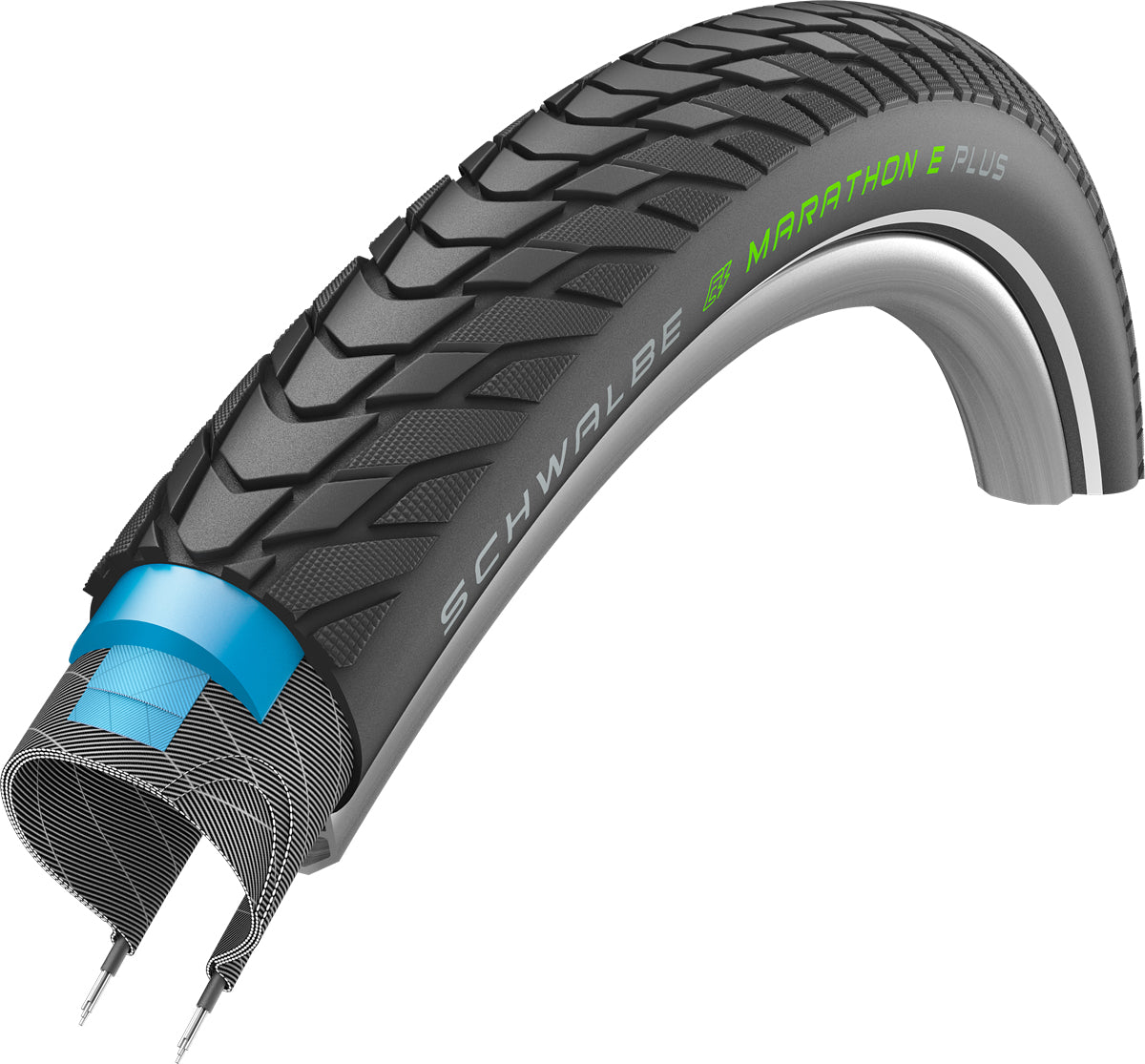 Schwalbe Marathon E-Plus Addix-E Performance Smart DualGuard Tyre in Black (Wired) - 27.5 x 2.00"