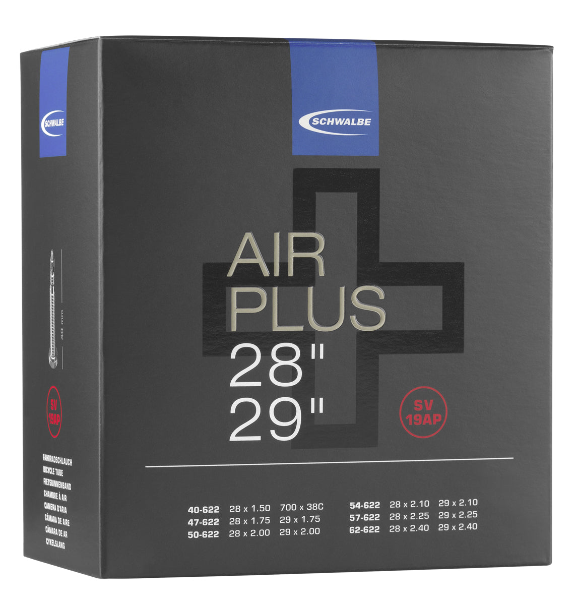 Schwalbe Air Plus SV19AP 29 x 1.75" - 29 x 2.40" Presta Valve 40mm