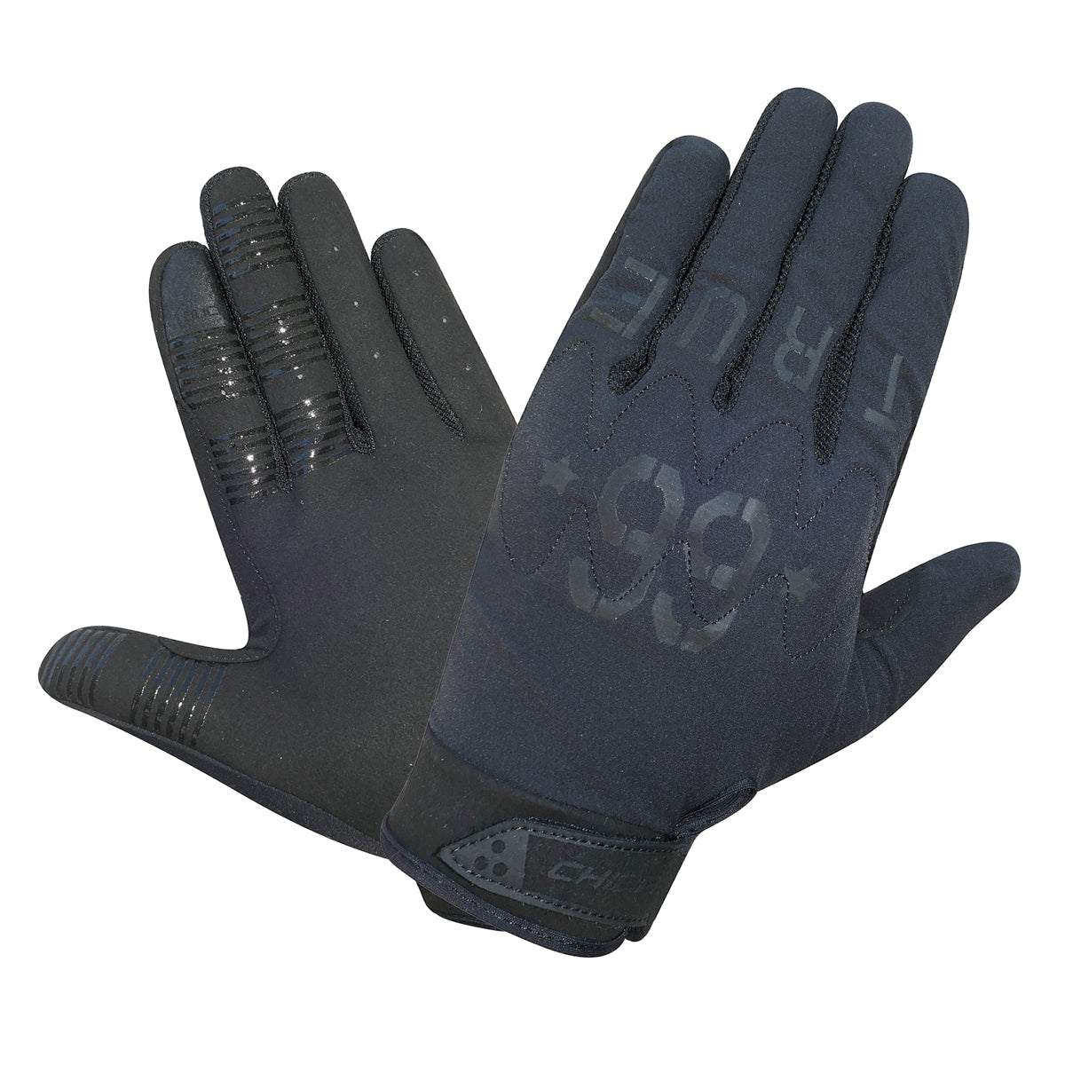 Chiba Double Six Active-Line Full Fingered MTB Glove in Black - Large