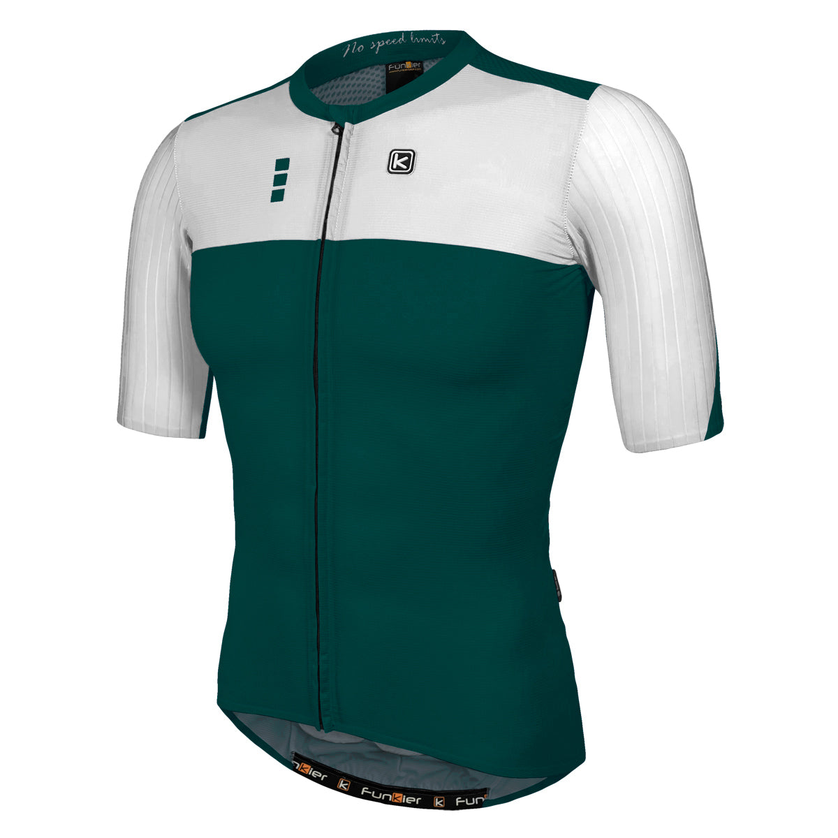 Funkier Ixara Gents Short Sleeve Elite Jersey in Teal/White - Large