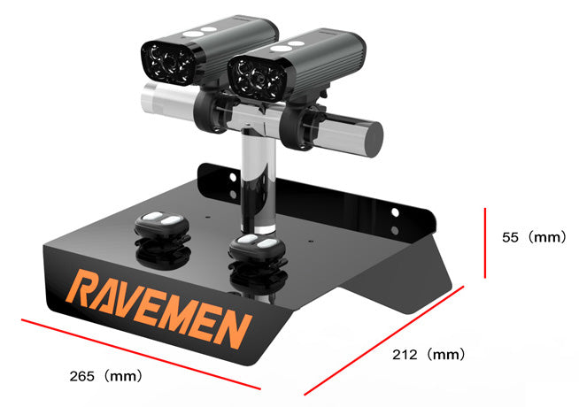 Ravemen 2-Front-Light Slat Wall POS Display
