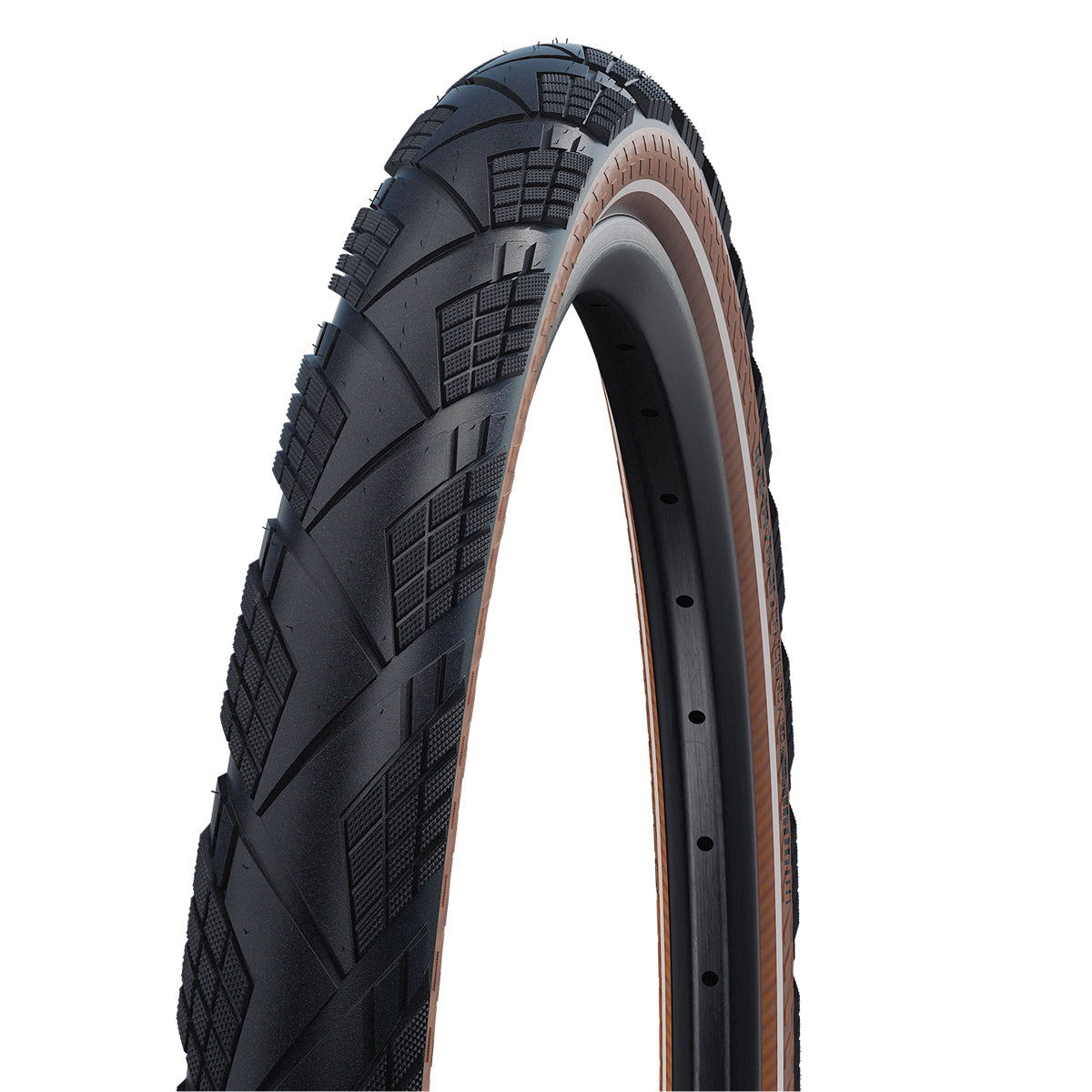 Schwalbe Marathon Efficiency Super Race V-Guard Touring Tyre in Transparent/Reflex (Folding) - 27.5 x 2.35"
