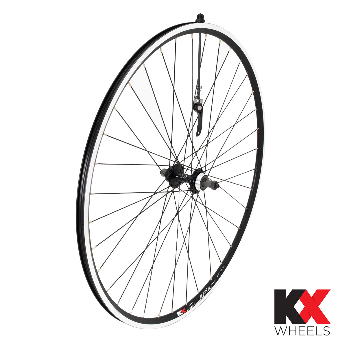 KX Road 700C Doublewall Q/R Screw On Wheel Rim Brake (Rear) - Black