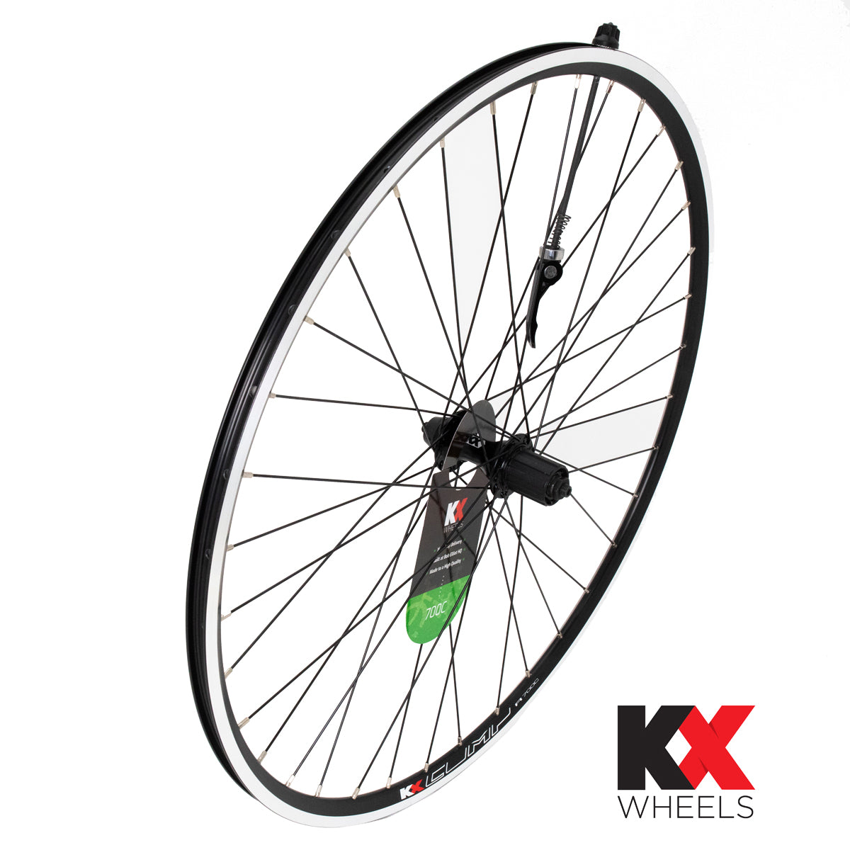 KX Road 700C Doublewall Q/R Cassette Wheel Rim Brake (Rear) - Black
