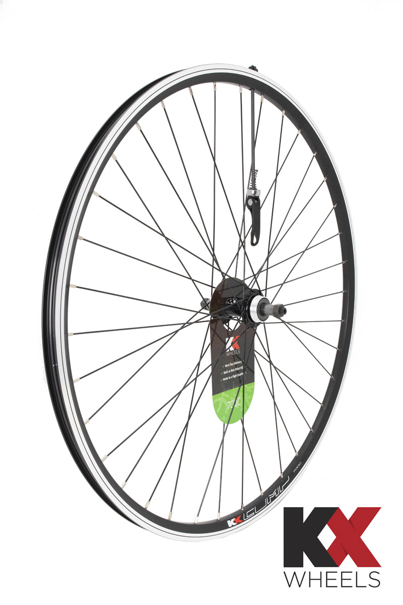 KX Hybrid 700C Doublewall Q/R Screw On Wheel Rim Brake (Rear) - Black