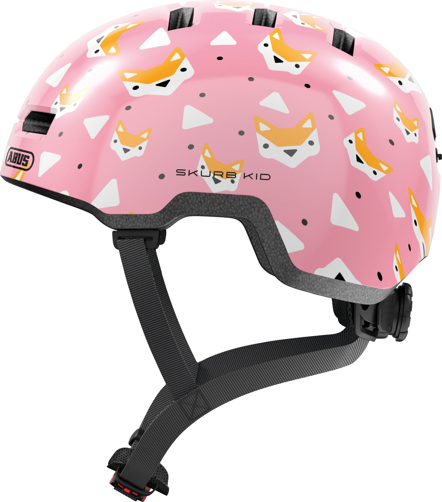 ABUS Skurb Kids Skate Helmet in Rose Foxes - Medium (50-55cm)