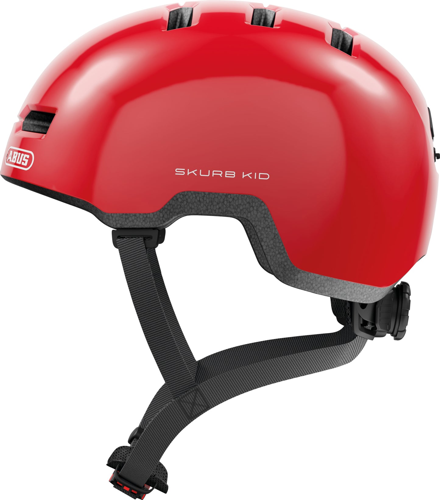 ABUS Skurb Kids Skate Helmet in Shiny Red - Medium (50-55cm)