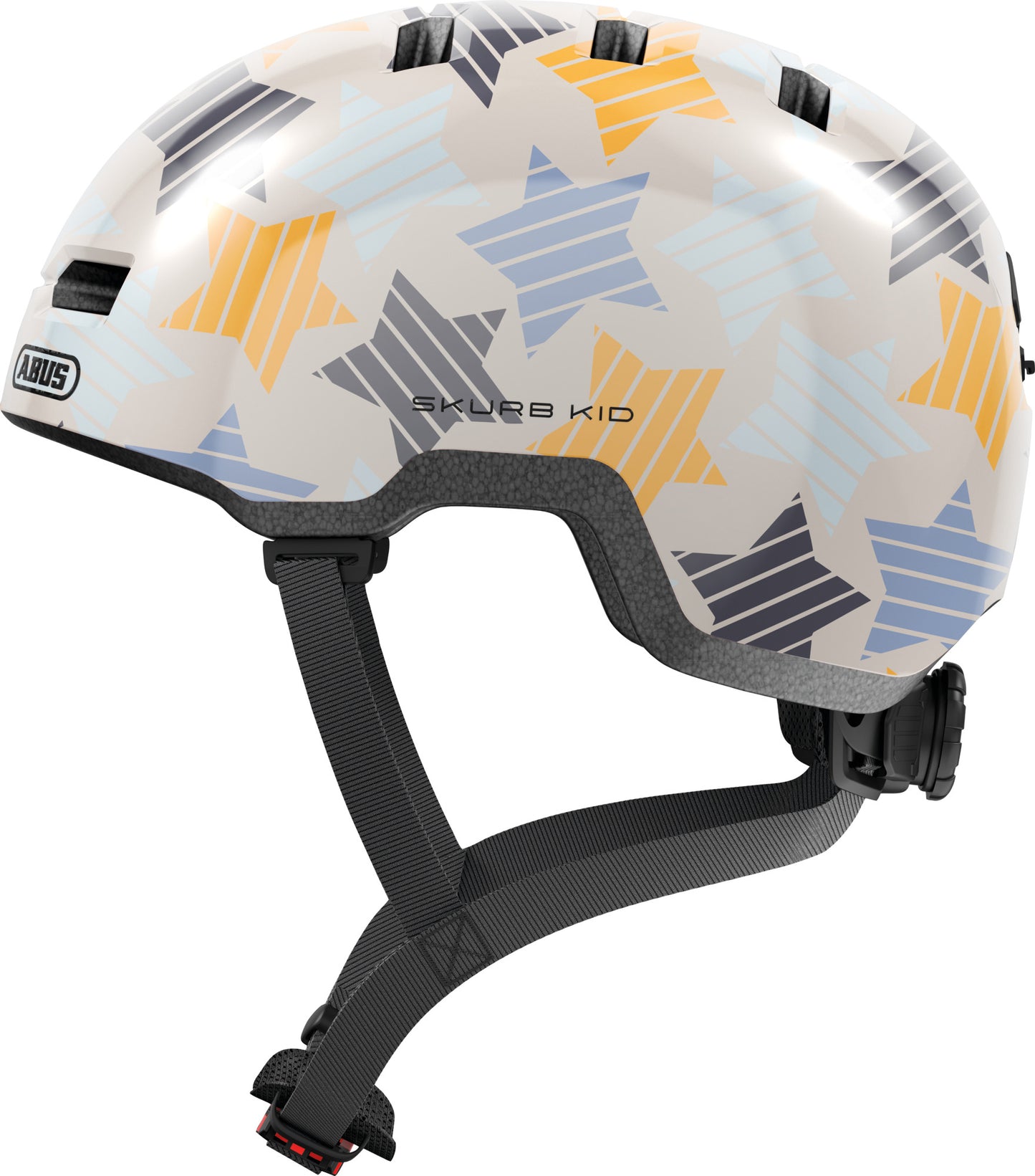 ABUS Skurb Kids Skate Helmet in Grey Stars - Medium (50-55cm)