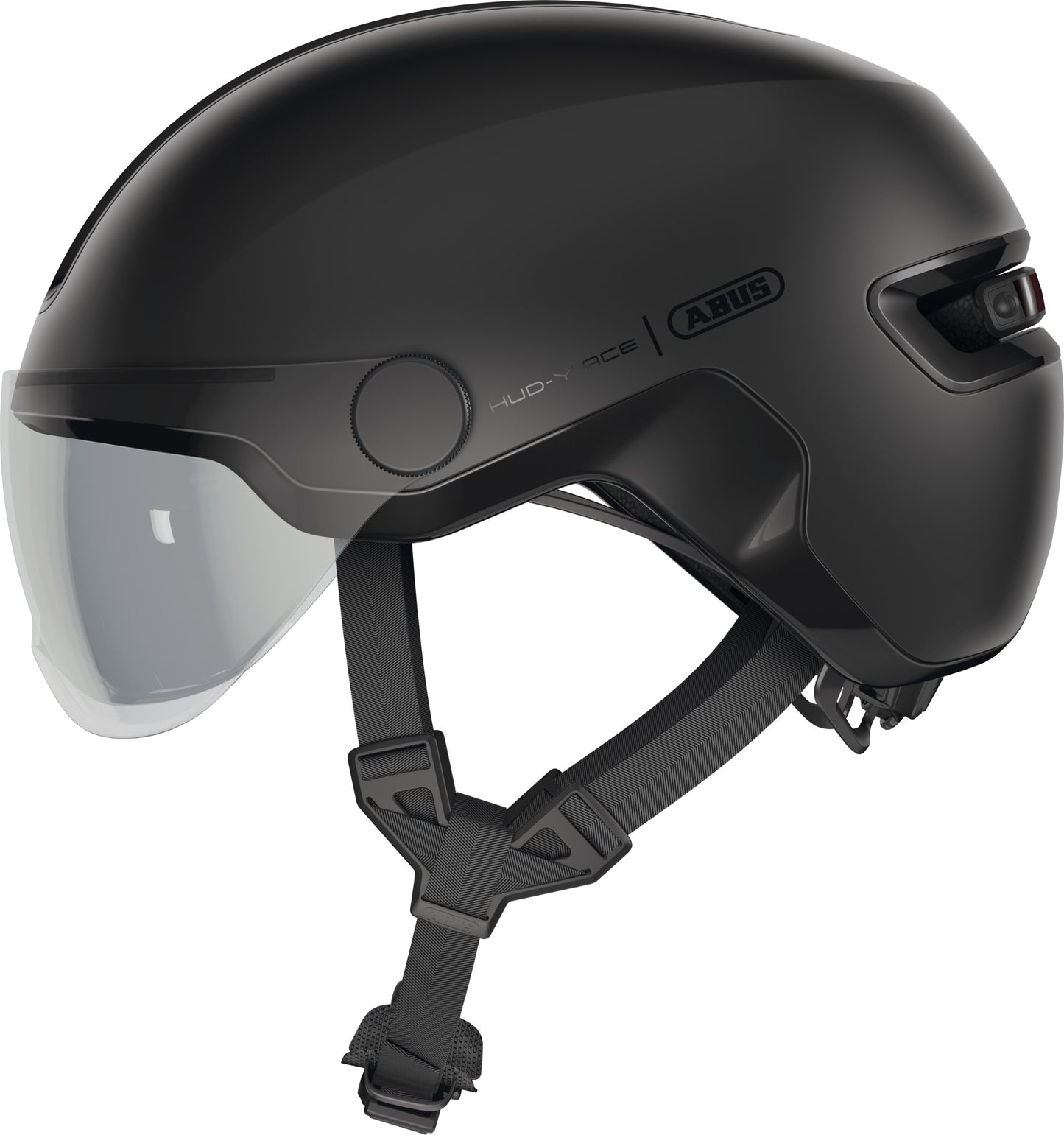 ABUS Hud-Y ACE Urban Helmet in Velvet Black - Large (57-61cm)
