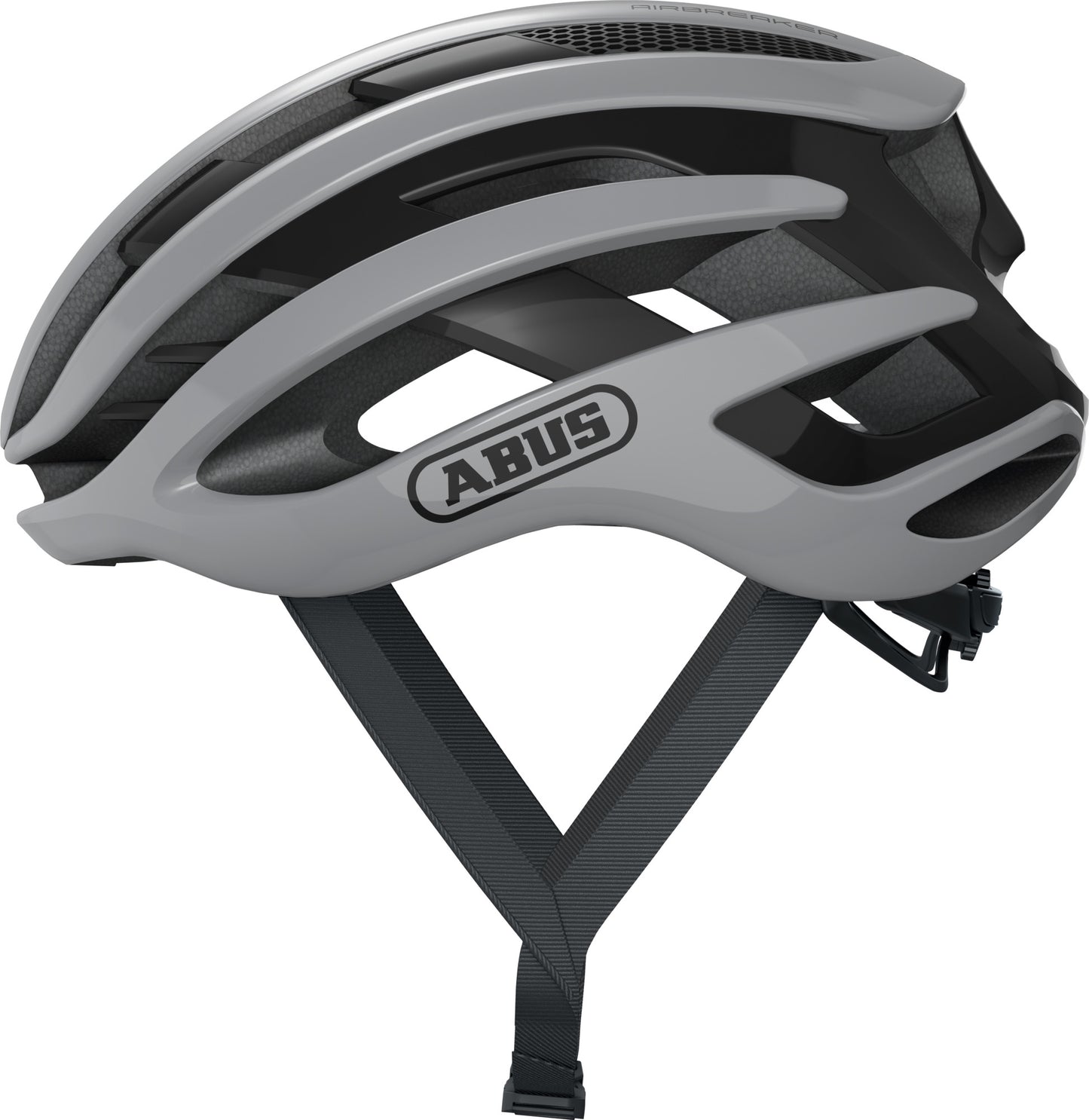 ABUS AirBreaker Road Elite Helmet in Race Grey (Made in Italy) - Large (59-61cm)