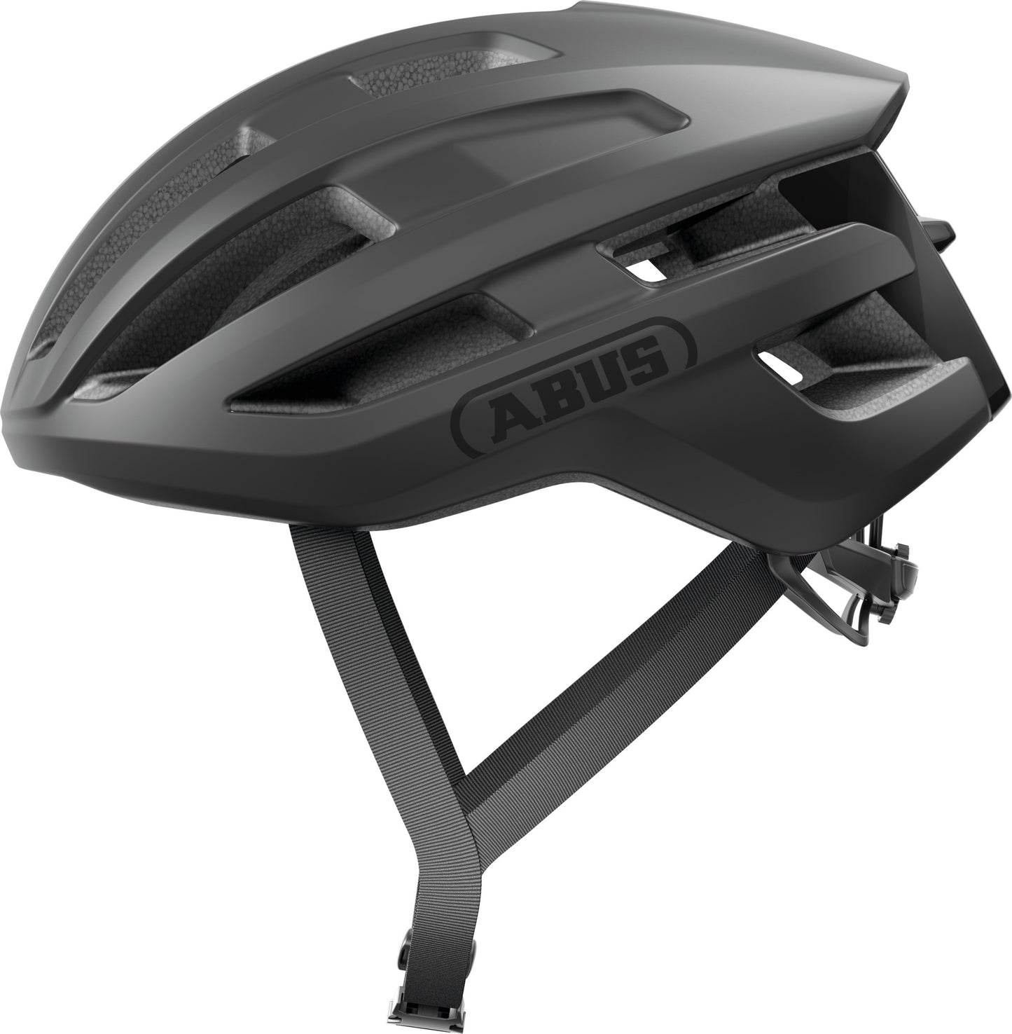 ABUS Powerdome Road Helmet in Velvet Black (Made in Italy) - Large (57-61cm)