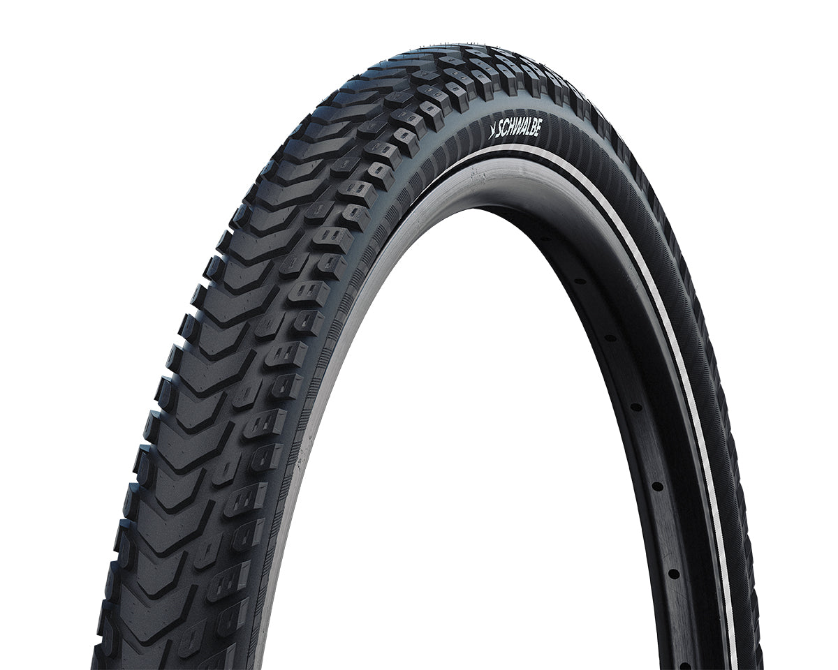 Schwalbe '25 Marathon Mondial RaceGuard Touring Tyre in Black/Reflex (Wired) - 26 x 2.00" RaceGuard