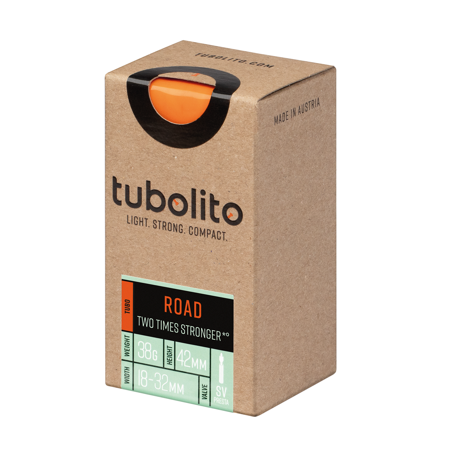 Tubolito Tubo 700C Road 42mm Presta Valve in Orange (700 x 18-32mm)