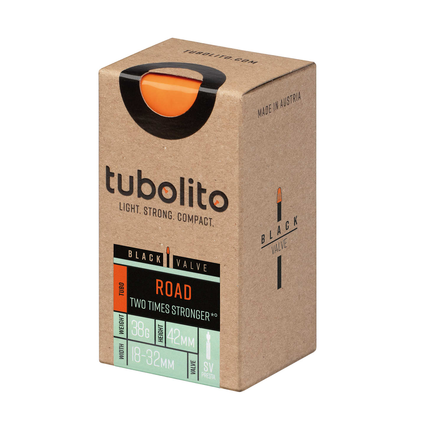 Tubolito Tubo 700C Road 42mm Presta Valve in Black (700 x 18-32mm)