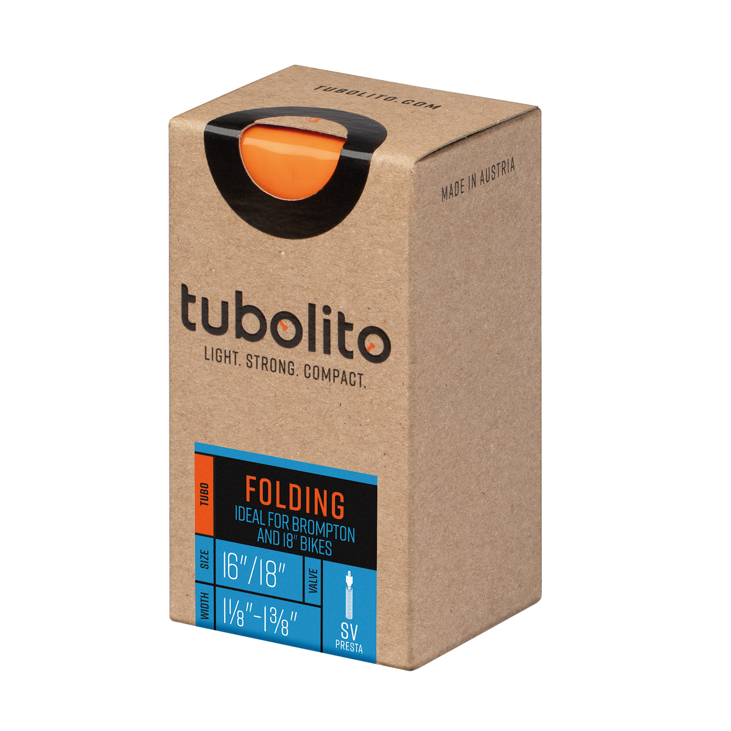 Tubolito Tubo Folding Bike 42mm Presta Valve in Orange (16/18 x 1 1/8 - 1 3/8")