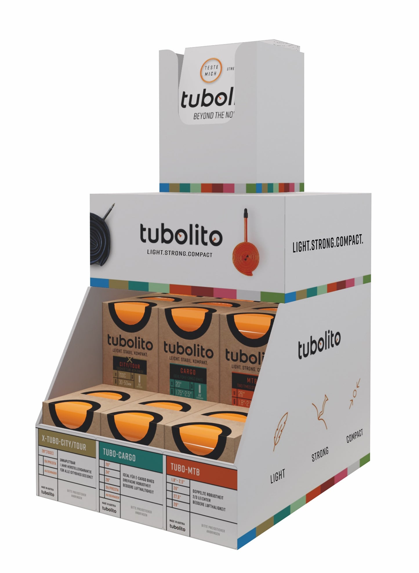 Tubolito Small POS Counter Display (Minimum 30 Units Purchase)