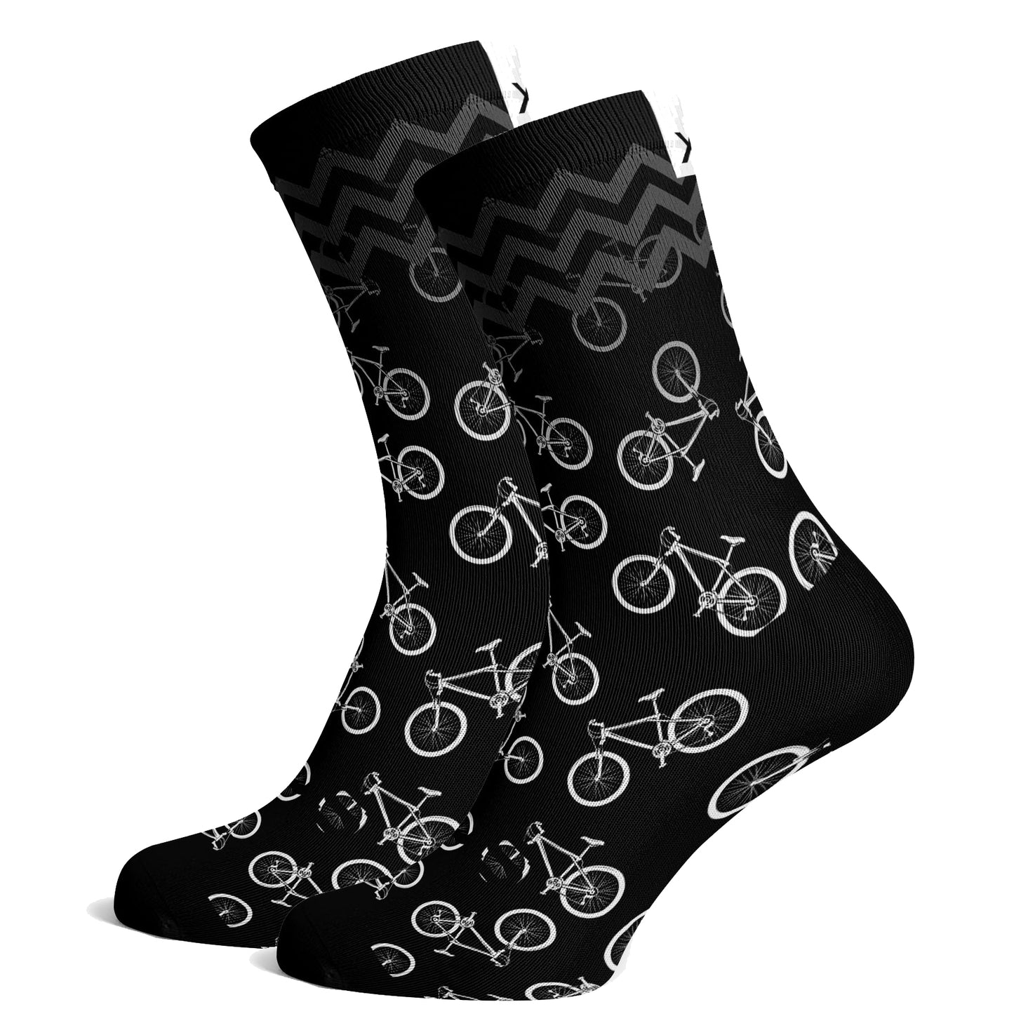 Sox Footwear Bikes Mono-Chrome Premium Crew Socks - Large (UK 8-12)