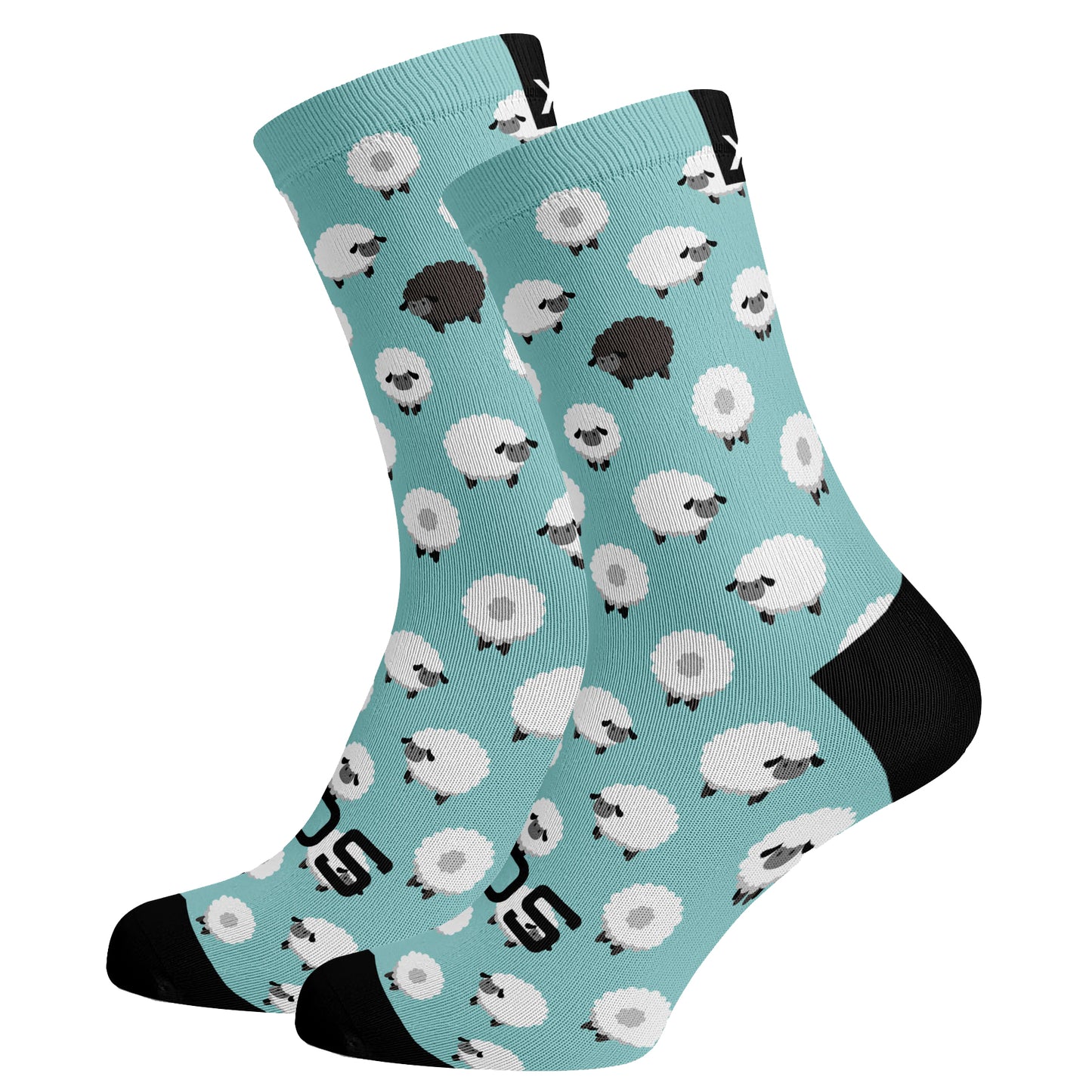 Sox Footwear Sheep Animals Premium Crew Socks - Large (UK 8-12)