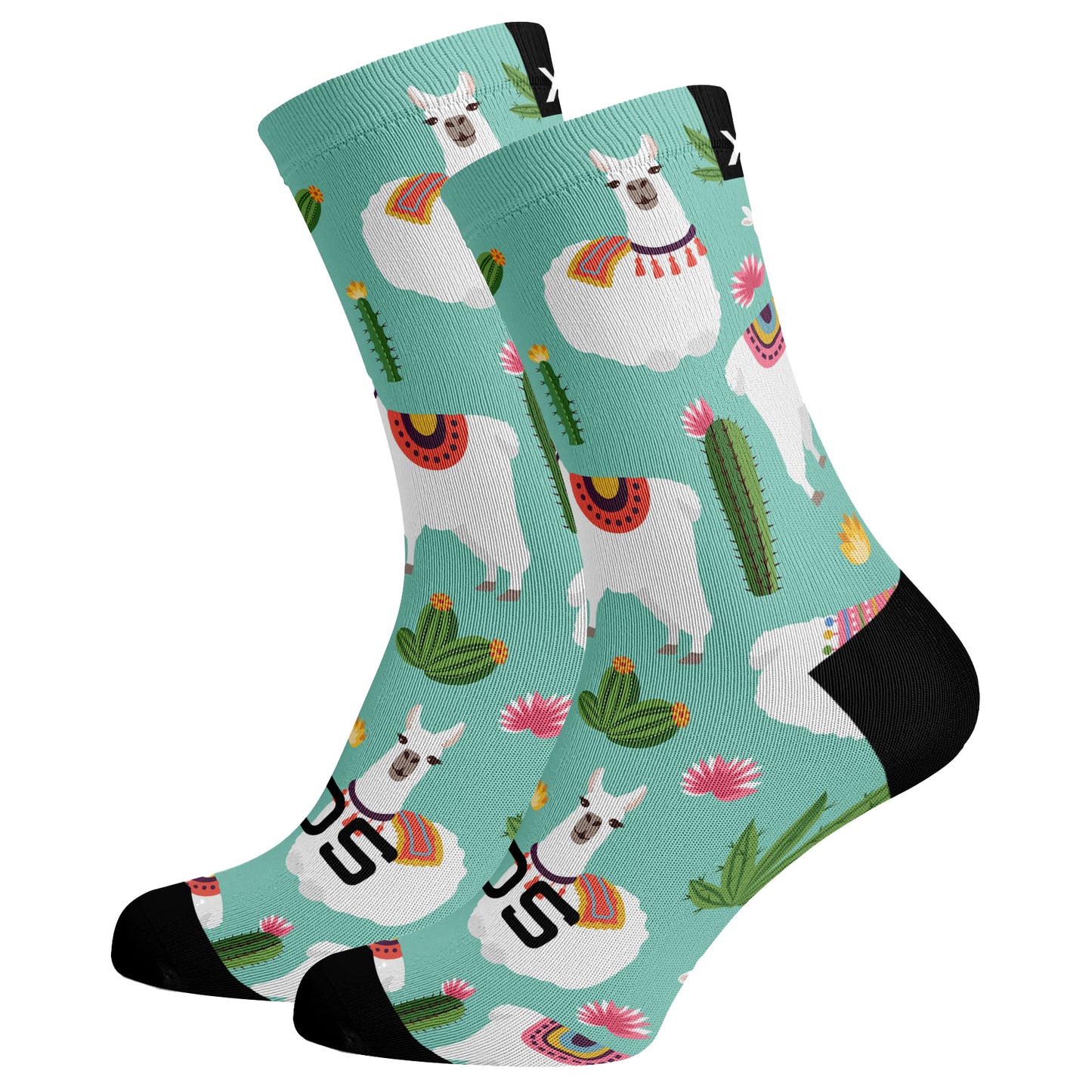 Sox Footwear Llama Animals Premium Crew Socks - Large (UK 8-12)
