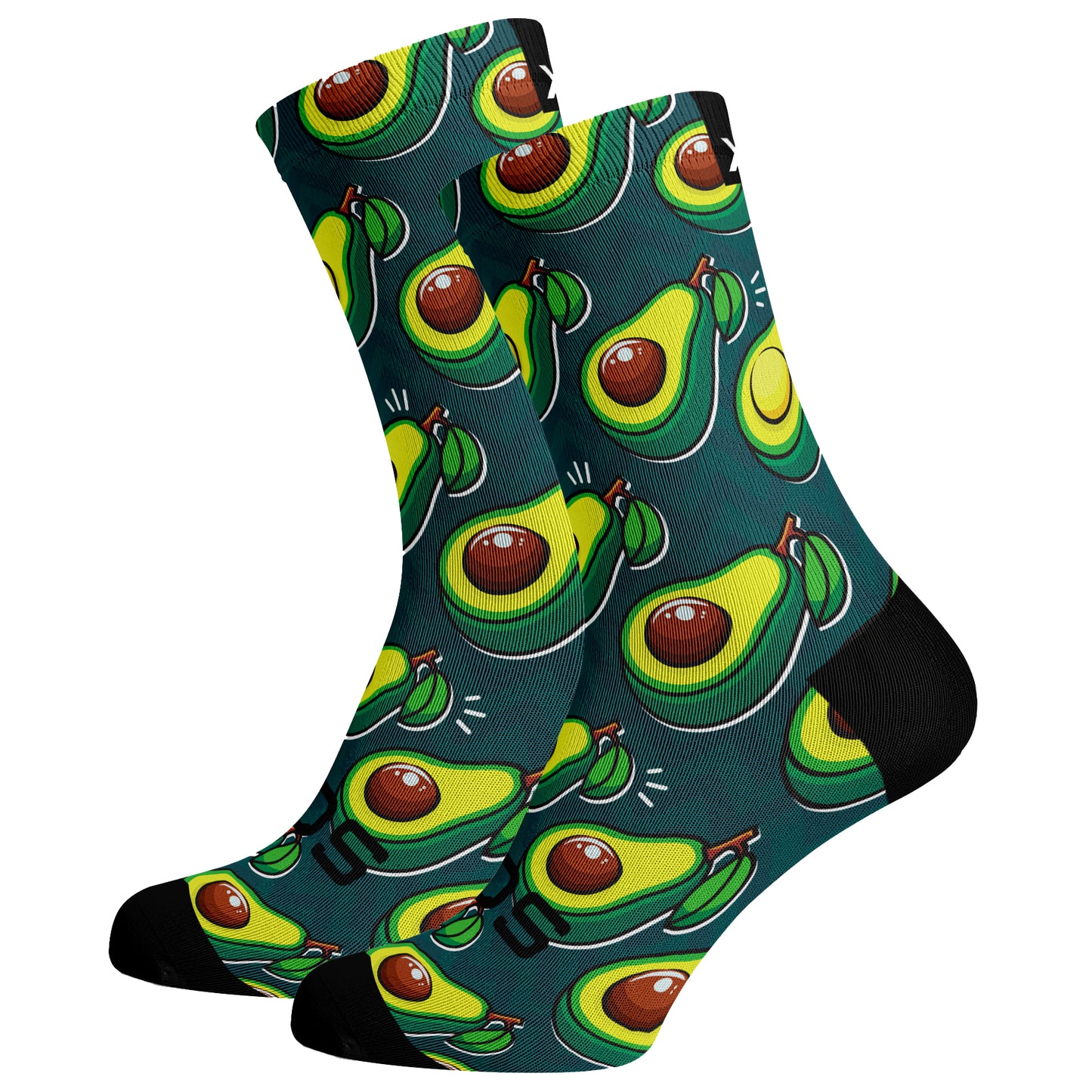 Sox Footwear Avacado Bright & Fun Premium Crew Socks - Large (UK 8-12)