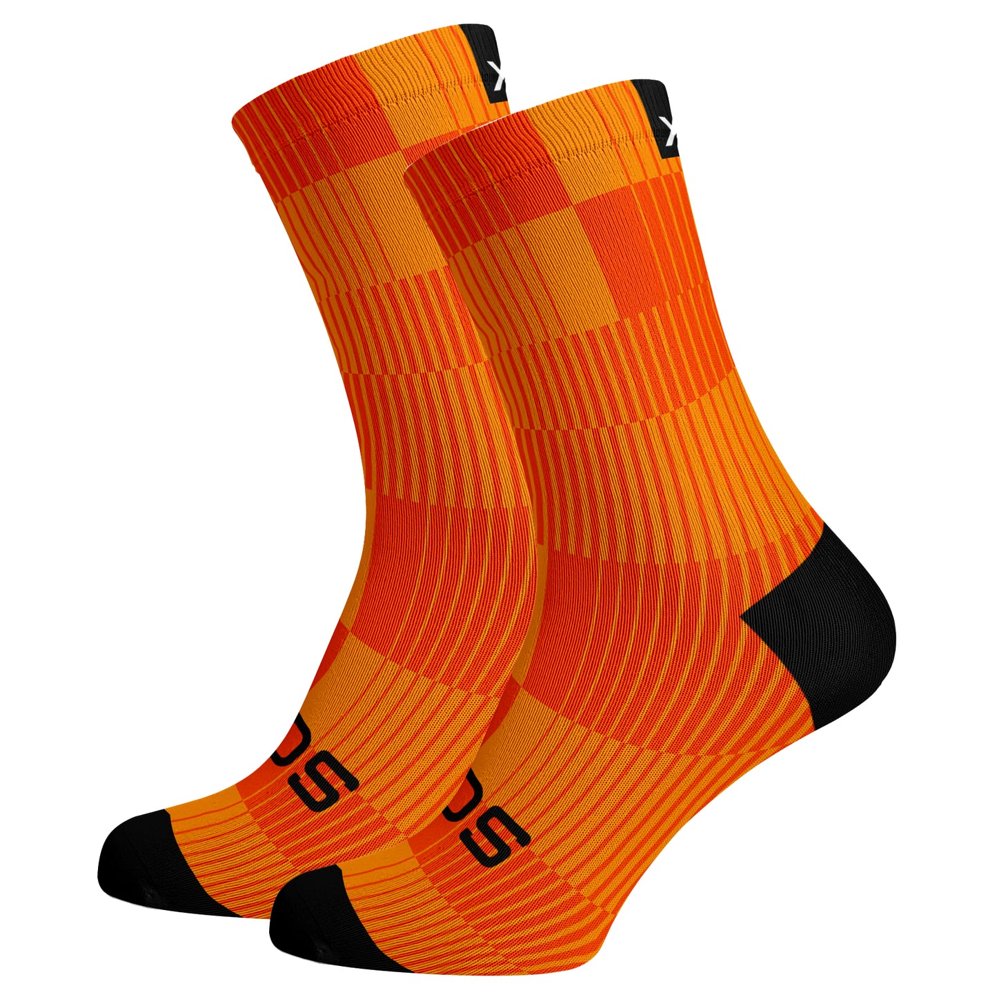 Sox Footwear Slight Orange Minimalist Premium Crew Socks - Large (UK 8-12)