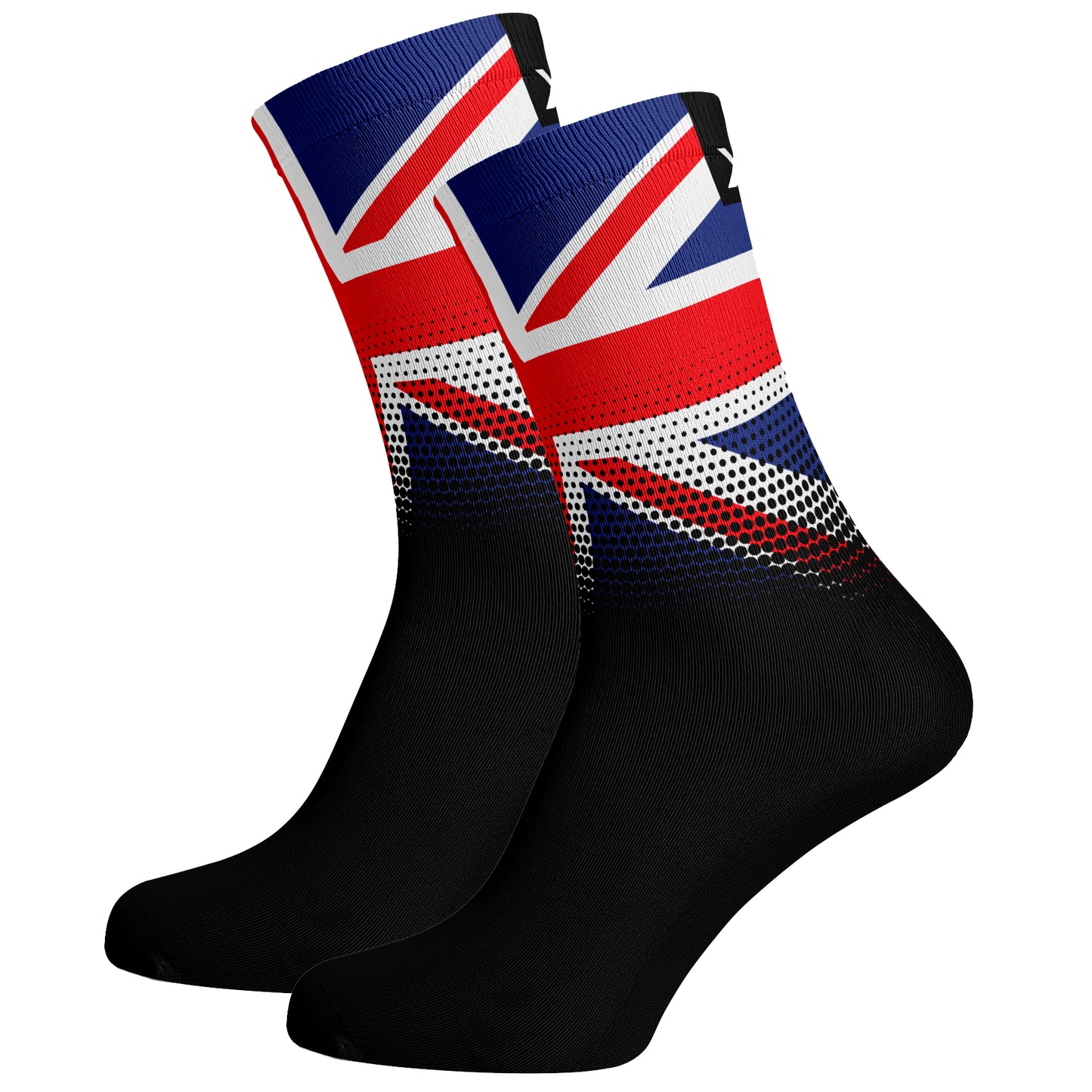 Sox Footwear United Kingdom Flag Black Premium Crew Socks - Large (UK 8-12)