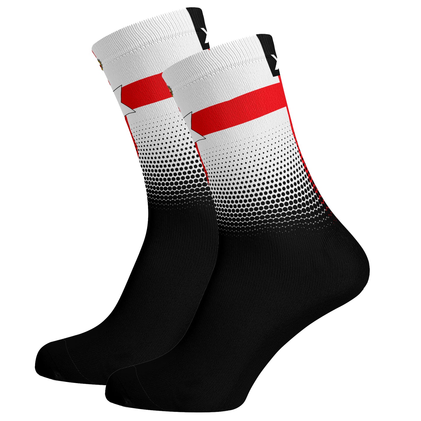 Sox Footwear Northern Ireland Flag Black Premium Crew Socks - Large (UK 8-12)