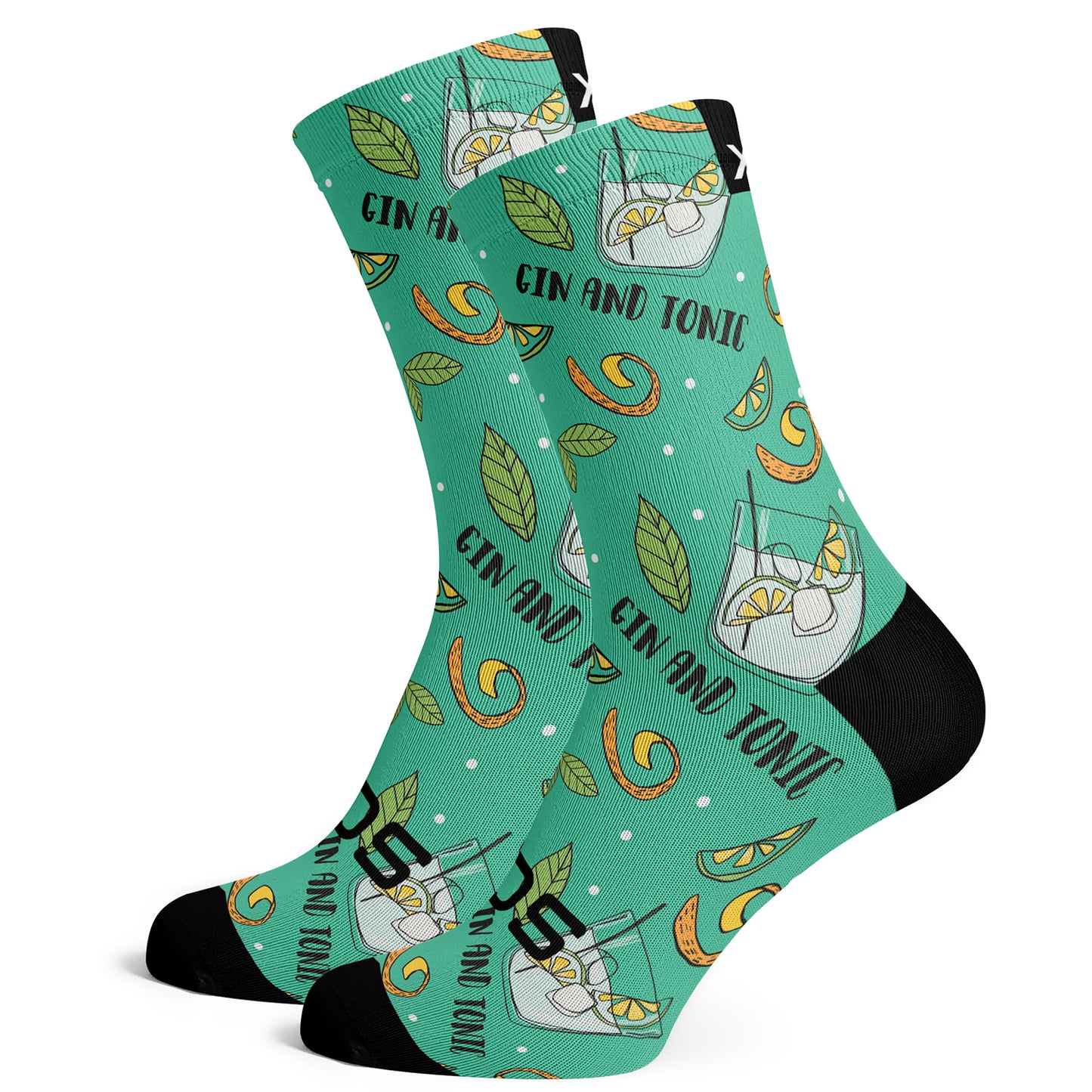 Sox Footwear G&T Bright & Fun Premium Crew Socks - Large (UK 8-12)
