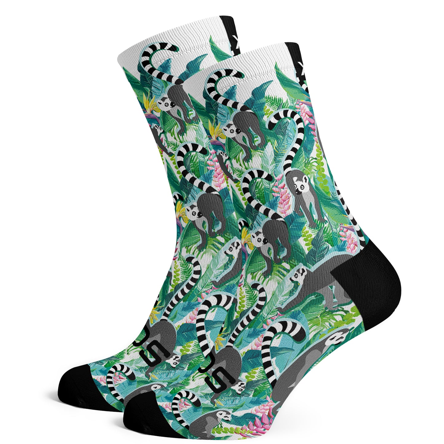 Sox Footwear Lemur Animals Premium Crew Socks - Large (UK 8-12)