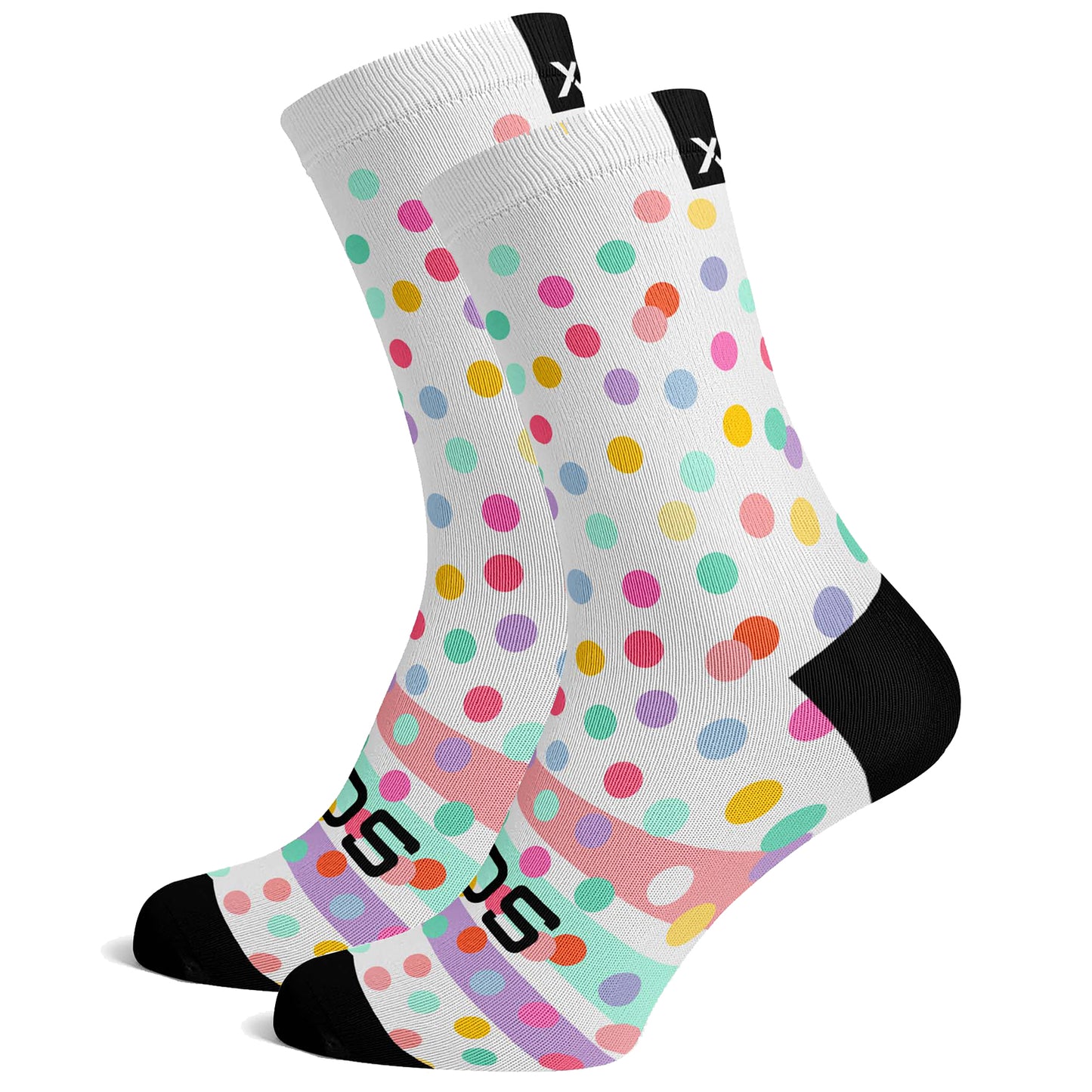 Sox Footwear Dots Premium Crew Socks - Large (UK 8-12)