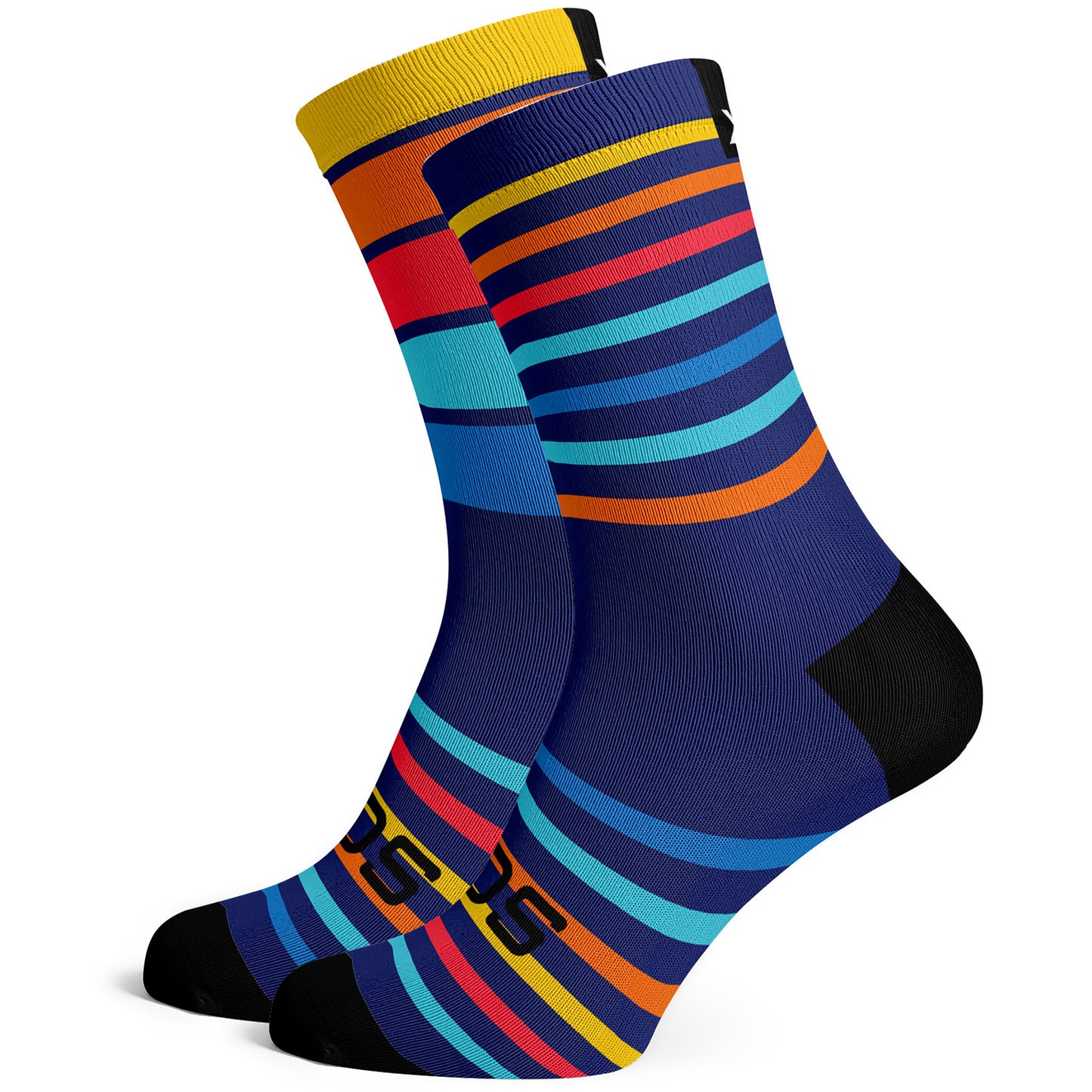 Sox Footwear Sunset Colours Premium Crew Socks - Large (UK 8-12)