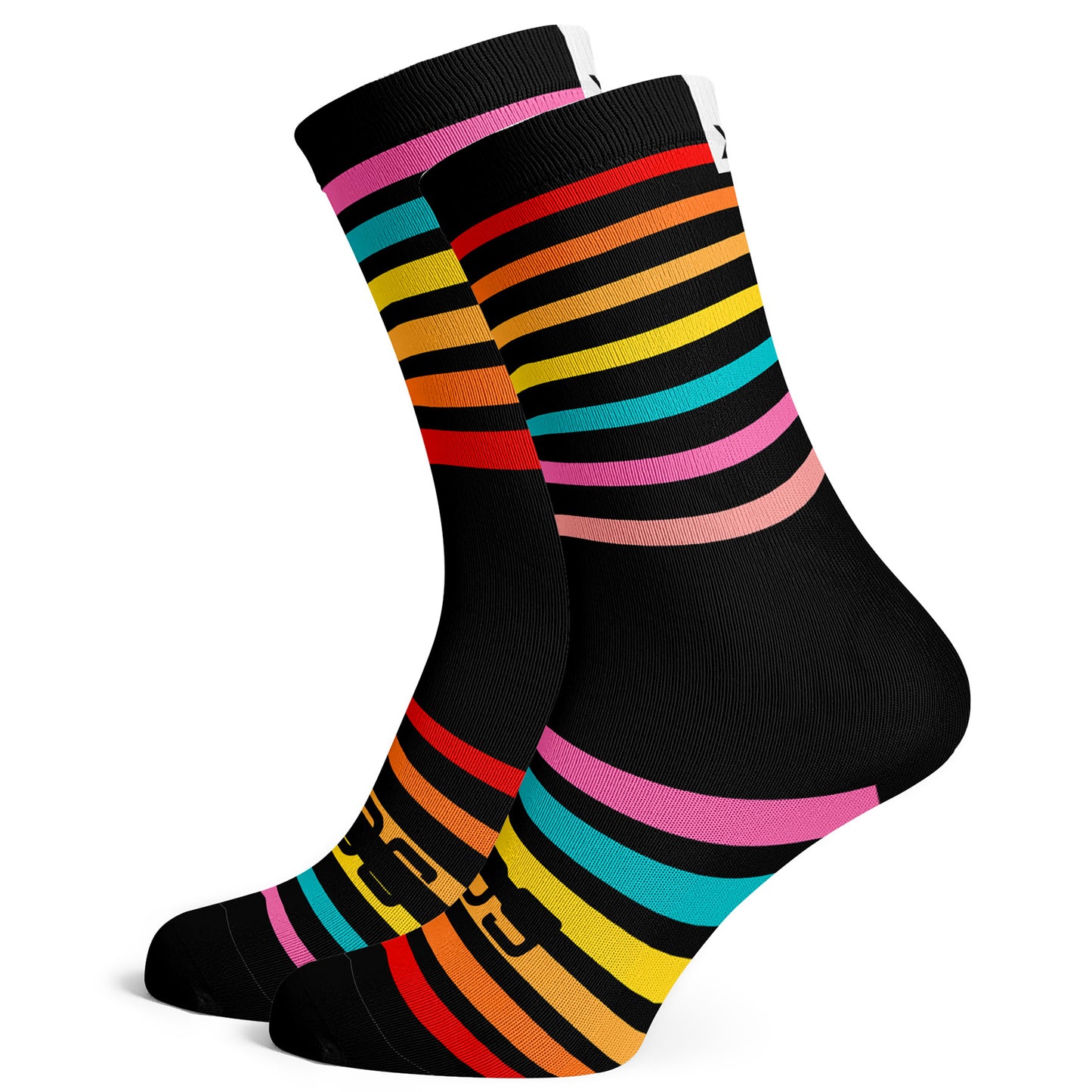 Sox Footwear Rainbow Colours Premium Crew Socks - Large (UK 8-12)