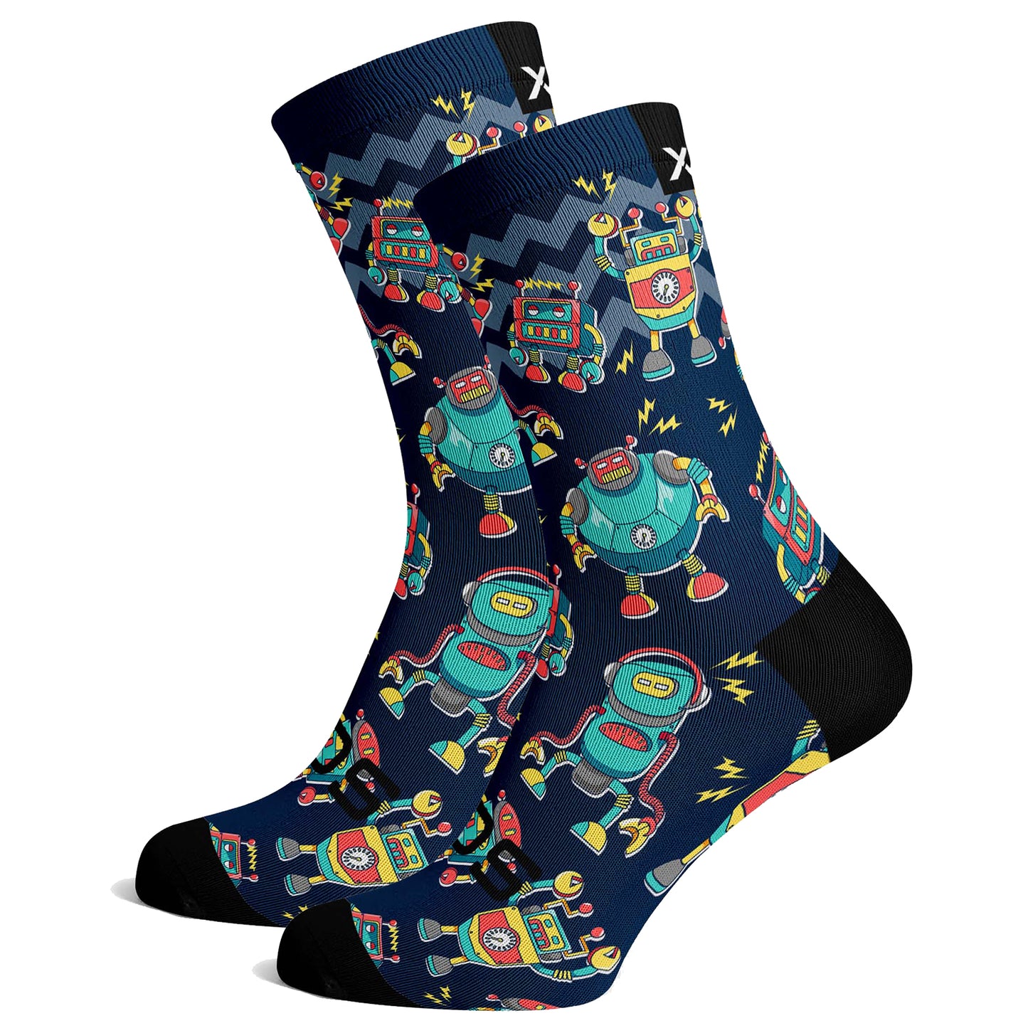 Sox Footwear Robot Premium Crew Socks - Large (UK 8-12)