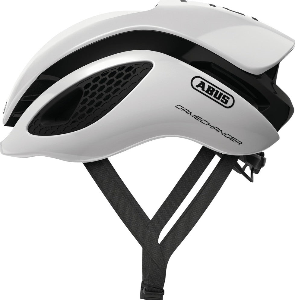 ABUS GameChanger 1.0 Road Aero Elite Helmet in Polar White (Made in Italy) - Large (57-61cm)
