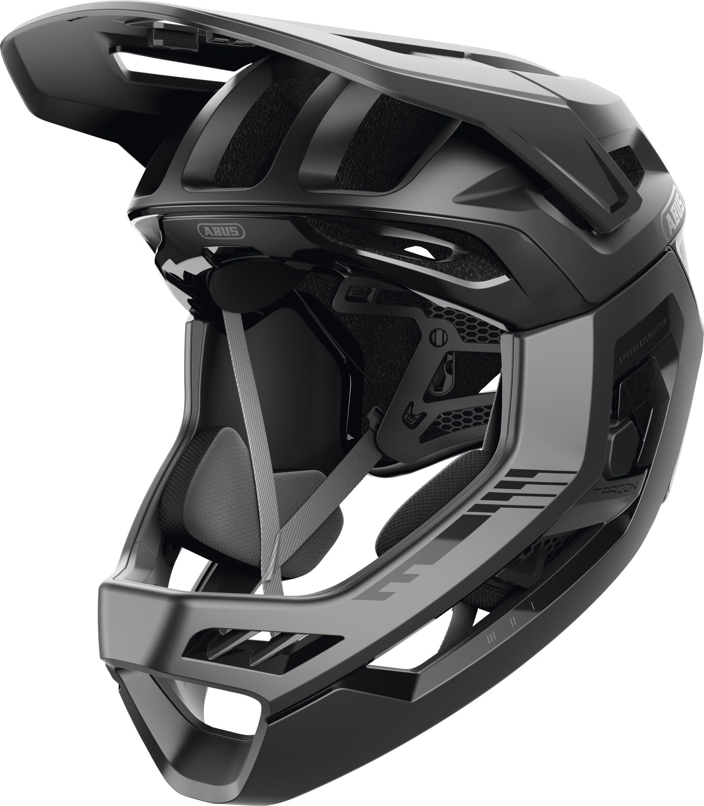 ABUS Targon MIPS Full-Face MTB Helmet Removable Chin Guard in Velvet Black - Large (57-61cm)