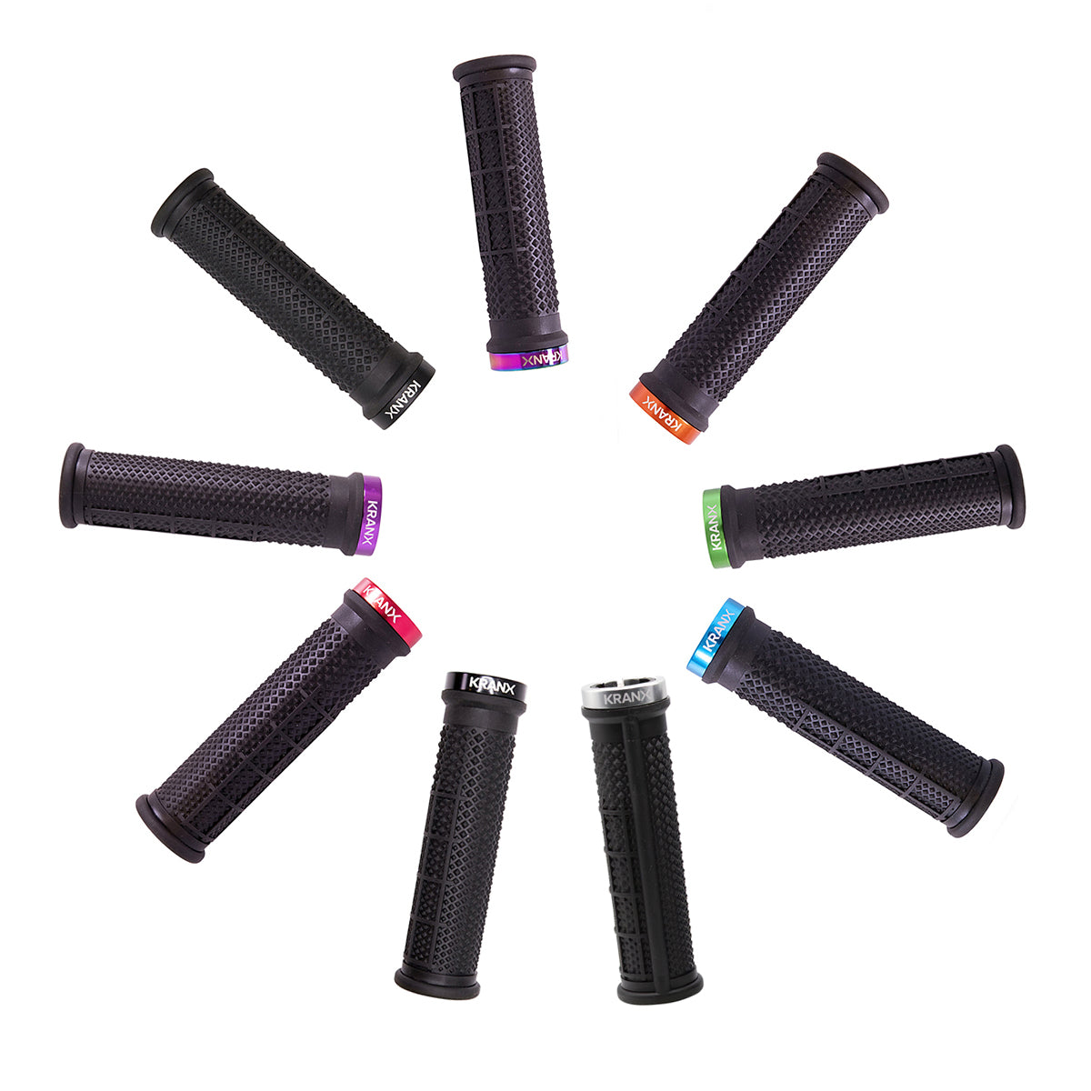 KranX Bite Luxe MTB Lock-on Grips - Black/Black